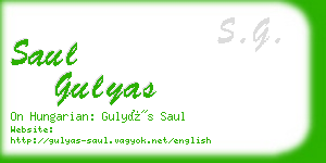 saul gulyas business card